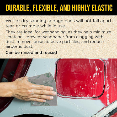 10-5.5" 4.5" (320 400 Dura-Gold Very Fine Cut Sanding Sponges, Box of x to Grit) Performance Conform & Flex Wet or Dry