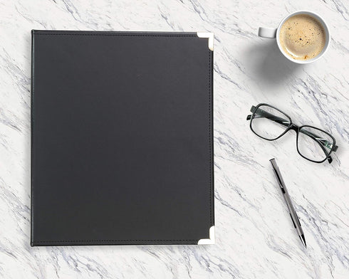Samsill Classic Collection Executive Presentation 3 Ring Binder, Half Inch, Brass Round Ring, Holds 100 Sheets, Black