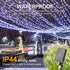 mimigogo Outdoor,500 165FT 8 Solar String Lights LED Christmas Lights with Modes and Timer, Remote Control for Holiday
