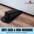 Rubber Door Stoppers - Large Heavy Duty Flexible Door Holder, Black 4 Pack, Non Marking Anti Slip Jammer
