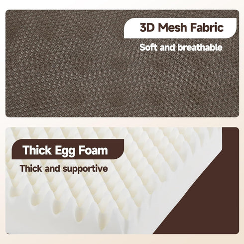 5" HOMBYS Thick Egg Shaped Foam Recliner Chair Cushion for Elderly, Thicken & Extra Large Seat Cushion Chair Pad