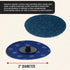 3 Inch 36 (25 Set) Dura-Gold Grinding Discs, Grit Disc with R-Type Roll Lock Adapter & Backing Pad - Quick Change