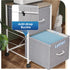 DEVAISE 2 Drawer Mobile File Cabinet, Rolling Printer Stand for A4 or Letter Size, Light Grey Fabric