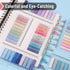 Mr. Pen Sticky Tabs, 1600 Pcs Colorful Transparent Book Tabs, Page Markers for Annotating Books
