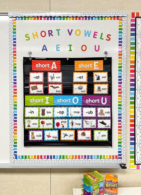 Teacher Created Resources Black 7 Pocket Chart, 20740