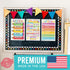 Hadley Designs 4 Colorful Grammar Posters for Language Arts, ELA Classroom Parts of Speech and Writing Process Posters