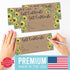 Hadley Designs Kraft Sunflower Blank Gift Certificates, 25 (4x9) for Business Gifts, Christmas, Spa Salon