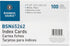 5 8 Business Source Plain Index Cards, White, X
