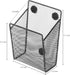 MyGift Black Metal Mesh Magnetic Pen Pencil Marker Holder, Set of 3, Whiteboard Accessories Storage Basket, School