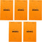 Rhodia Top Staplebound No. 14 Notepad (4.375 x 6.375), Pack of 5