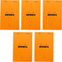 Rhodia Top Staplebound No. 14 Notepad (4.375 x 6.375), Pack of 5