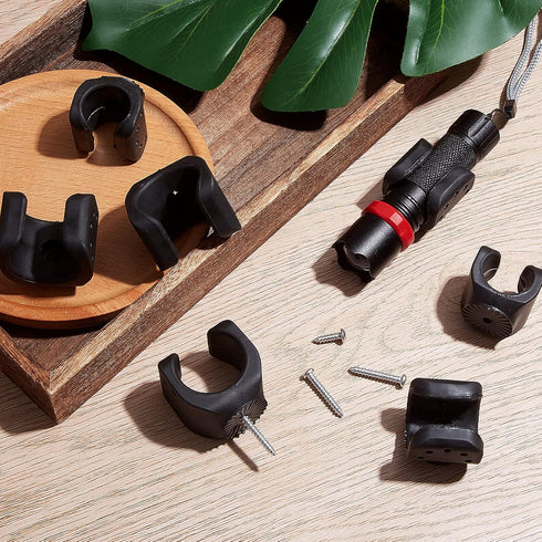 4 (2 2 Jetec Pieces Flashlight Mounting Brackets with Screws Versatile Clip Mount for LED Flashlights and Similar