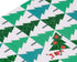 Papyrus Petite Holiday Christmas Cards Boxed, Glitter Pine Trees with Santa (20-Count)