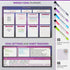 White Board Calendar Dry Erase, Magnetic Planner for Fridge & Wall - 10.5" x 16.5" with 5 Markers & 6 Adhesive Hooks
