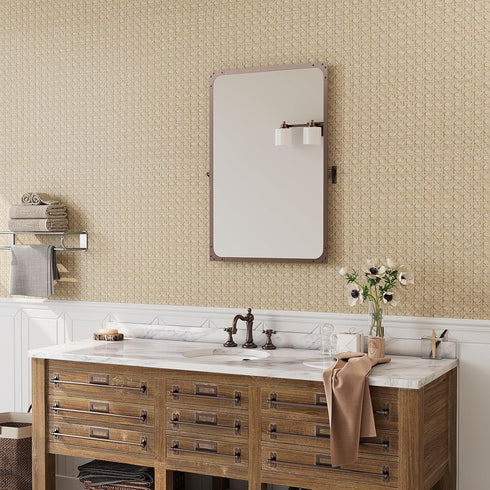 15.7''x118'' VEELIKE Non-Textured Taupe Brown Rattan Wallpaper Peel and Stick Rattan Look Contact Paper for Cabinets