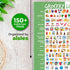 Visual Grocery List Magnet Pad for Fridge, 6 x 9" Shopping List Notepad, 50 Sheets