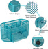EasyPAG Mesh Desk Organizer, Multi-functional Stationery Holder for School Supplies, 9 Compartments, Blue