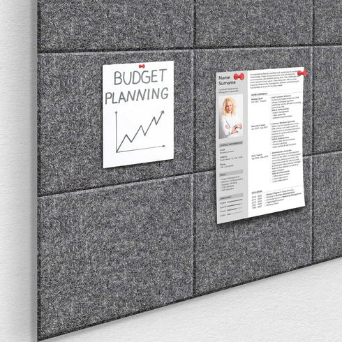 Large Office Cork Board Alternative, 47"x35", 12 Pack Felt Wall Tiles Self-Adhesive Safe Removable No Damage for Wall.