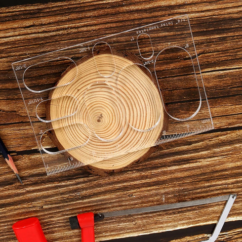 ACCZIO Elliptic Inlay Router Jig Template Tool Oval Key Inlay Decorative Templates for Woodworking Router