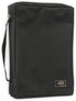 Christian Art Gifts Large Bible Cover for Men or Women, Secure Zipper, Black Canvas, Jesus Fish