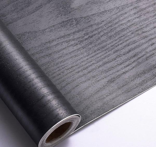 Arthome Black Wood Contact Paper, Peel and Stick Self-Adhesive Wallpaper, Decorative Vinyl Film for Countertop