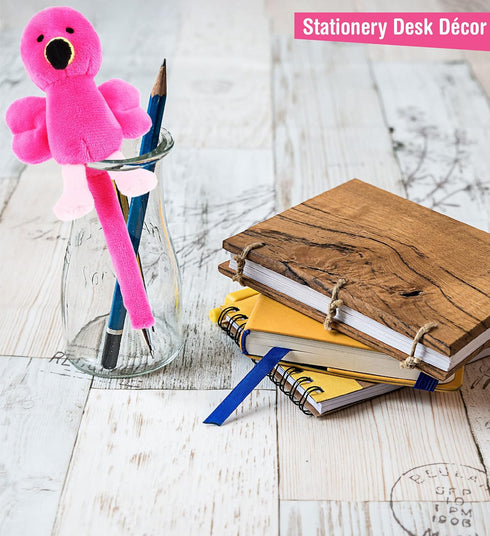 DolliBu Flamingo Plush Pen Cute & Soft Bird Stuffed Animal Ballpoint Novelty Pen Toy, Unique Writing Pen Instrument