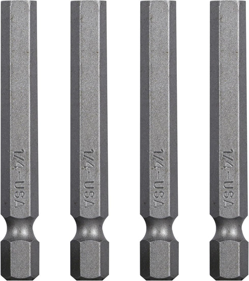 Mayhew Tools 19410-4 SAE Hex Power Bit, 1/4 x 2", 4-Pack