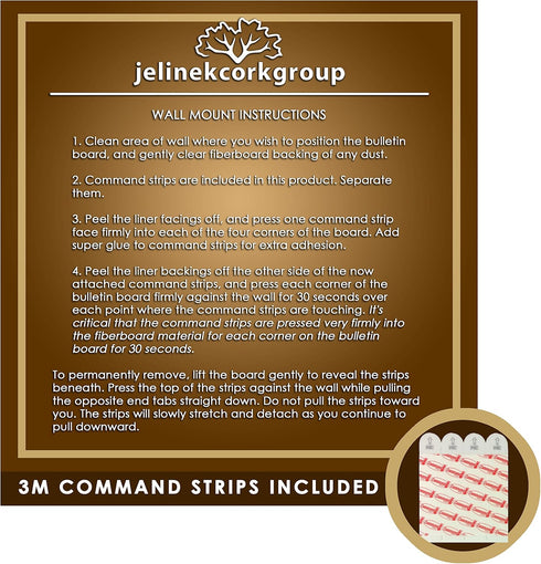 Jelinek Cork Decorative Veneer Bulletin Board - 20 x 15 inch