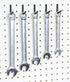 WallPeg Pegboard Bin & Peg Hook Assortment Set, 4 Yellow Bins with J, L, and Jumbo Style Hooks for Organizing