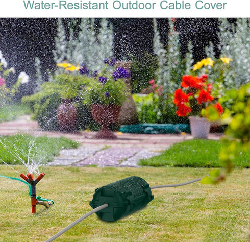 Extension Cord Cover Outdoor, IP54 Water-Resistant Power Cord Protector, Weatherproof Cable Safety Cover