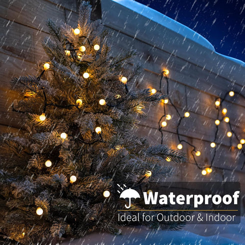 66ft 200 Dimmable Brizled LED Color Changing String Lights, Warm White & Colored Christmas Lights, Berry String Lights