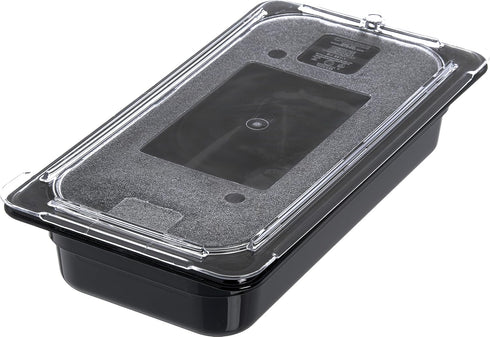 Carlisle FoodService Products Storplus 1/3 Size Universal Lid, Clear, Flat Food Pan Lid for Catering