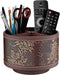 Thipoten Remote Control Holder, Faux Leather 360° Art Supply Organizer, Multi-Functional Caddy for Office Supplies