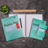 Pukka Pad, B5 Metallic Jotta Book 3-Pack, 10 x 8 in, Wirebound Notebook with 8mm Lines, 200 Pages, Green