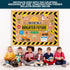 Decorably 81 Pcs Construction Theme Bulletin Board Decorations Set with Accompanying Borders for Classroom Decor