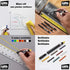 Bundle of Listo 1620 Marking Pencil/Grease Pencils/China Marking Pencils/Wax Pencils, Black, Box of 12 with 72 Refills
