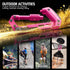 Carabiner Multitool with Pocket Knives, 8-in-1 EDC Carabiners, Pink Folding Serrated Knife, Can Bottle Opener, Rope