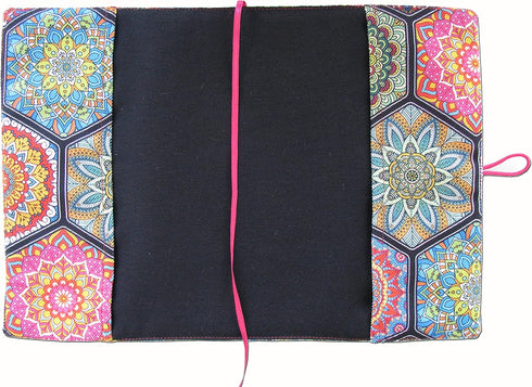 5.5 8 Book Sleeve Cover for Novel, Ottoman Ethnic Pink Pattern, Hard Books Cover for Paperback, Washable Fabric, Book