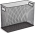 U Brands Mesh Steel Desktop Hanging File Holder, Letter Size, 12.4" x 9.53" x 5.5" (Black)