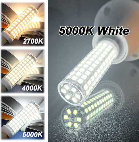 ALIDE E12 100w Bulbs C7,5000K White,1200lm T6 10W E12 Bulbs Lamp,Non-dimmable,0.73x 3.15inch,5 Pack LED Candelabra
