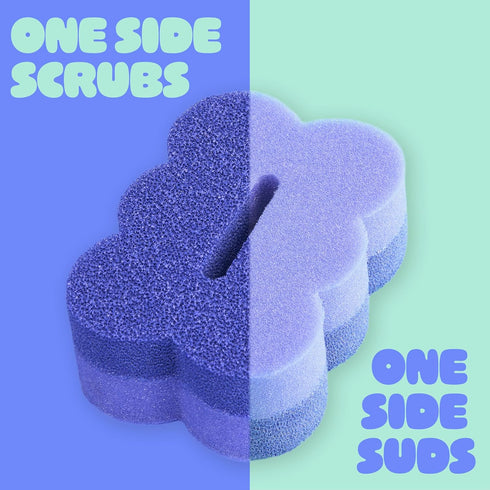 1 Brite by Scotch-Brite Scrub & Wipe with Drain + Dry Stand, Kitchen Sponge for Washing Dishes, Scrub Sponge