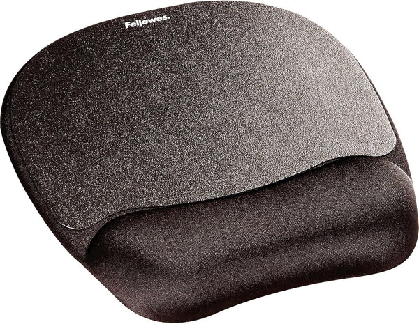 Fellowes Memory Foam Mouse Pad/Wrist Rest- Black (9176501)