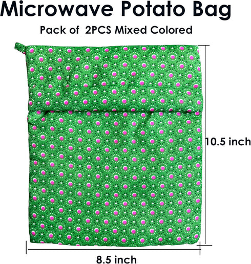 10.5" 8.5", Set 2, Reusable Microwave Potato Bags, x of for Baked Potatoes, Sweet Potatoes, Corn and More