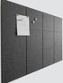 Large Cork Board for Office - Black Felt Bulletin Board Tiles for Wall Decor, Push Pin Board Organizer, Pack of 12