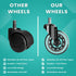 Office Chair Caster Wheels, Set of 5, 3 Inch Heavy-Duty Rubber Wheels for Desk & Gaming Chair, Easy to Install for All