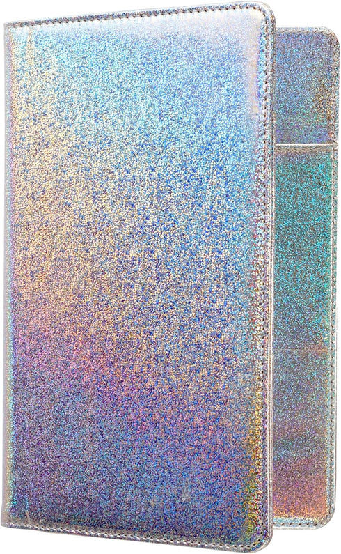 Holographic Glitter Silver Server Book for Waitress, Cute Bling Organizer Fit for Waitress Apron