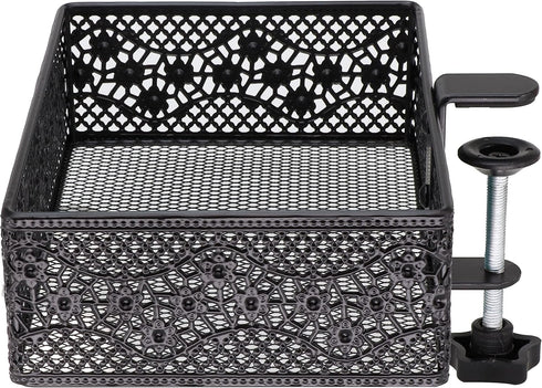 Clip-on Desk Organizers for Small Items, Can Be Clipped Around Table (Black)