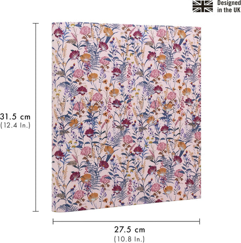 Pukka Pad Bloom A4 Preloaded 3-Ring Binder with Personal Details and Planner Pages, 5-Part Dividers - Cream