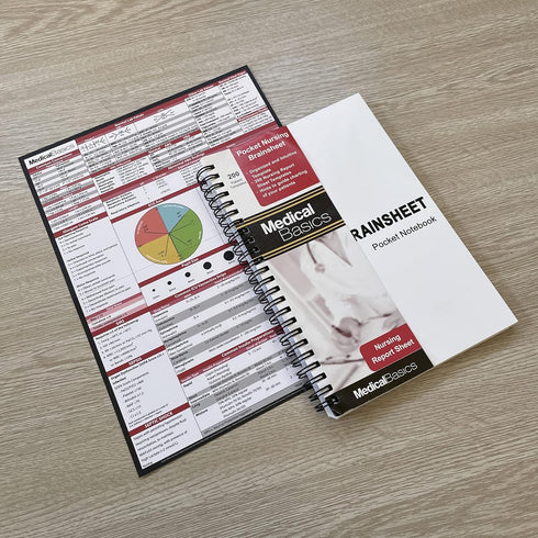 Pocket Nurse Report Sheet Notebook - Brain Sheet Template for MedSurg Nurses and CNAs