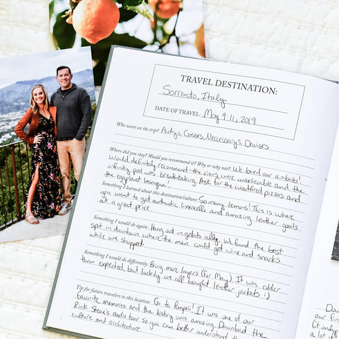 DUNCAN & STONE PAPER CO. Travel Journal for Women, Men, Sage Green, 110 Pages, Adventure Journal